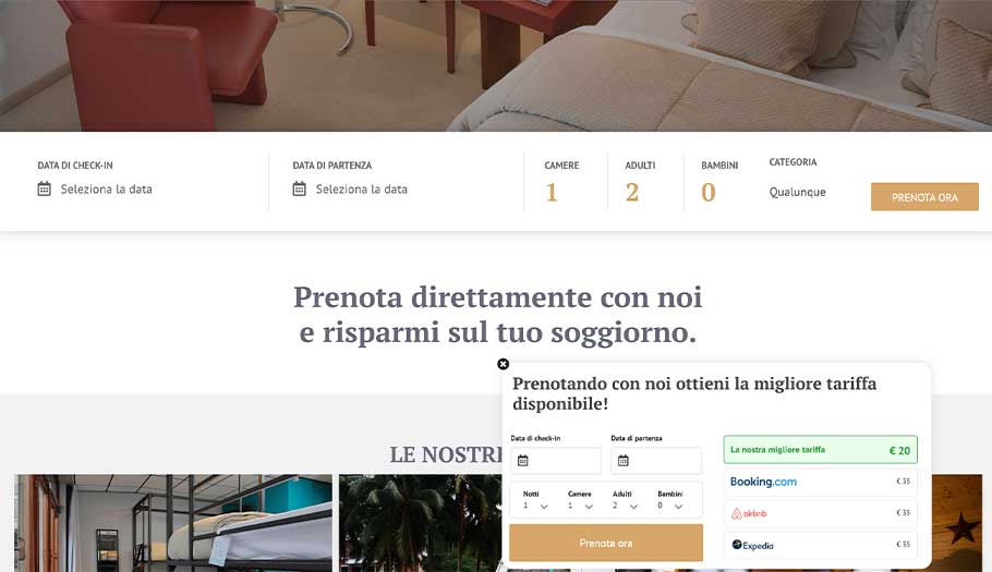 Prenotazioni dirette senza commissioni